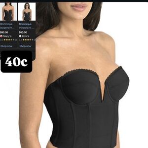 Black Strapless Corset Top